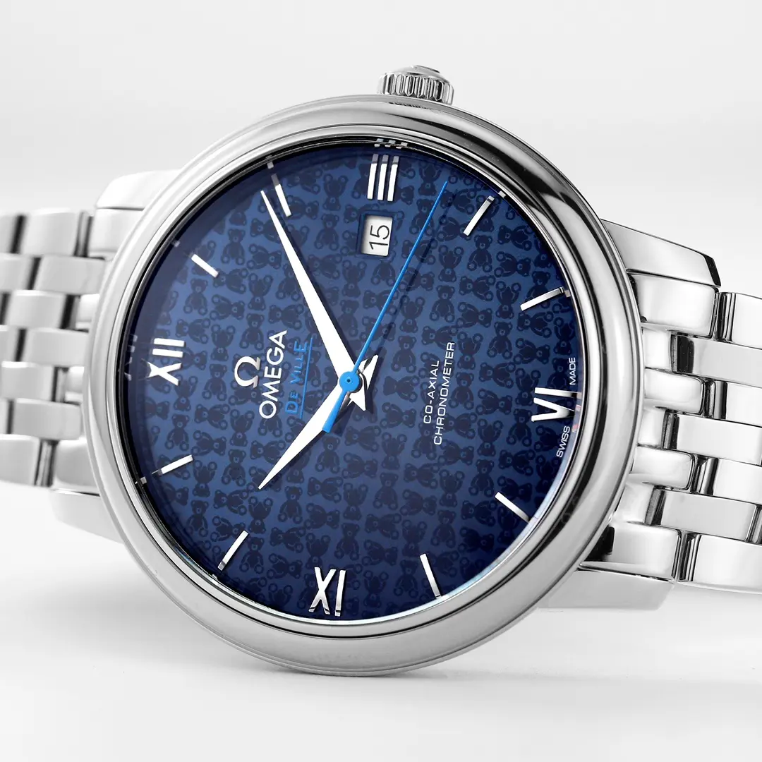 ZF Factory OMEGA De Ville 424.10.40.20.03.003 Blue Steel VSF Watch SoftTouch 464